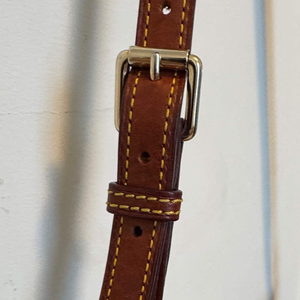 Vintage Dooney & Bourke Pebble Leather Satchel Shoulder Bag with Pockets - Picture 8 of 16
